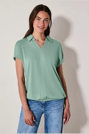 CECIL Poloshirt mit Elastiksaum