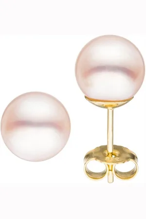 Jobo Paar Ohrstecker, 585 Gold mit Akoya-Zuchtperlen 8,5 mm