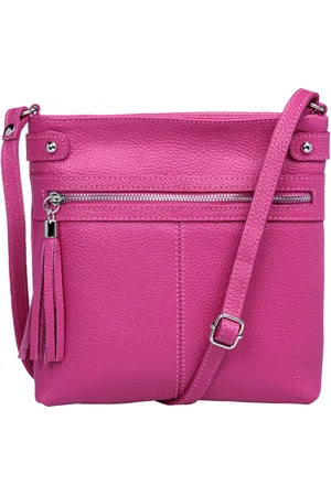 CASPAR Umhängetasche Mittelgroße Crossbody Bag Leder Tasche - CLASSIC LINE - Modell No.825, elegant, robust & unempfindlich - 100% Echtleder - Handmade in Italy - Verkäufer: & SIKORA