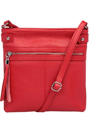 CASPAR Umhängetasche Mittelgroße Crossbody Bag Leder Tasche - CLASSIC LINE - Modell No.825, elegant, robust & unempfindlich - 100% Echtleder - Handmade in Italy - Verkäufer: & SIKORA