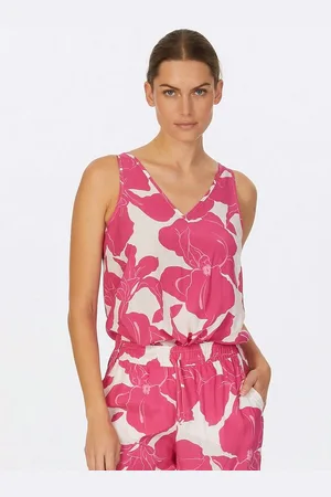 Marc Aurel Blusentop mit pinkem Blumenprint - Verkäufer: