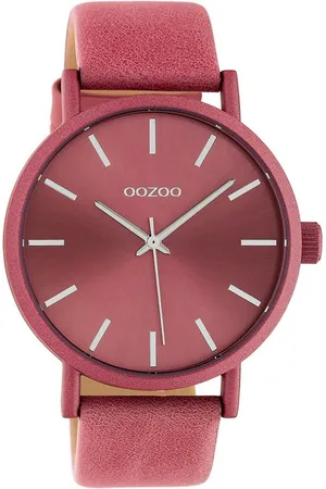 Oozoo Quarzuhr Damen Armbanduhr Timepieces Analog, (Analoguhr), Damenuhr rund, groß (ca. 42mm) Lederarmband, Fashion-Style - Verkäufer: Fit4Style Silberschmuck - IMPPAC