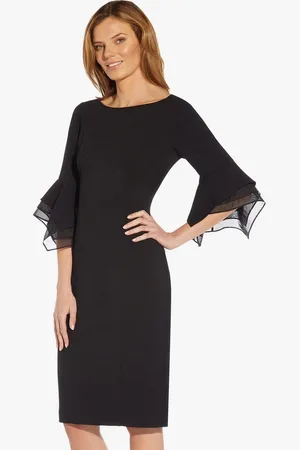 Adrianna Papell Cocktailkleid Knit Crepe Tiered Sleeve Dress Hochzeit, Cocktail, Brunch, Anlass - Verkäufer: GoJungo GmbH