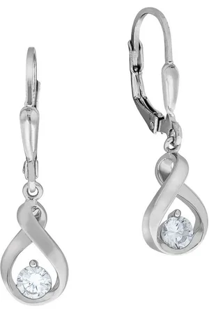 Firetti Paar Ohrhänger Schmuck Geschenk Silber 925 Ohrschmuck Patentbrisur Tropfen Glitzer, mit Zirkonia (synth)