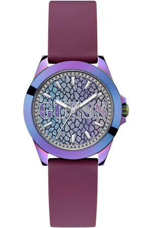 Guess Quarzuhr MENAGERIE GW0749L3, Armbanduhr, Damenuhr, Silikonarmband, Mineralglas, analog
