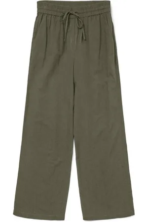 VERO MODA Schlupfhose VMCAIA MW WIDE PANT WVN NOOS mit Leinen