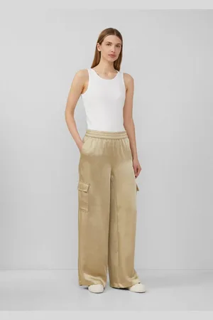 QS by s.Oliver Stoffhose Satinierte Cargohose im Relaxed Fit mit Elastikbund Gummizug - Verkäufer: