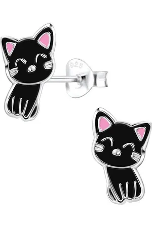 schmuck23 Paar Ohrstecker Kinder Ohrringe Katze 925 Silber, Kinderschmuck - Verkäufer: