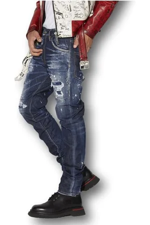 Dsquared2 Regular-fit-Jeans Dark Ripped Bleach Jeans 54/XXL (38/34) - Verkäufer: wellStyled