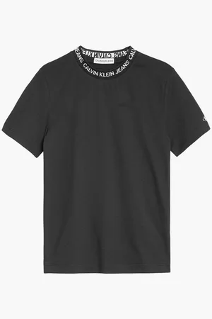 Calvin Klein T-Shirt INTARSIA LOGO T-SHIRT für Kinder bis 16 Jahre, Logoschriftzug am Ausschnitt