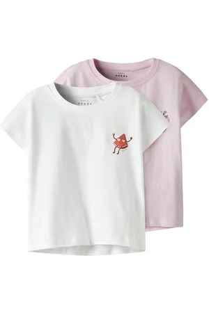 NAME IT Kurzarmshirt NMFVARUTTI 2P CAPSL LOOSE TOP (Packung, 2-tlg)