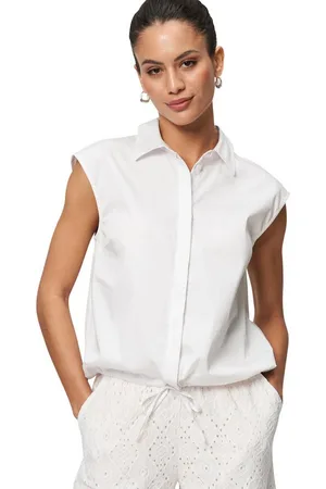 Zero Klassische Bluse Bluse mit Bindeband