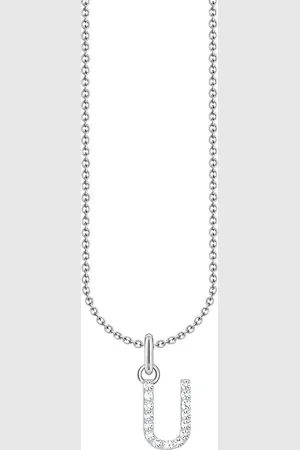 Thomas Sabo Kette mit Anhänger Buchstabe, KE2240 - KE2265-051-14-L45V, KE2240 - KE2265-414-14-L45V, mit Zirkonia (synth)