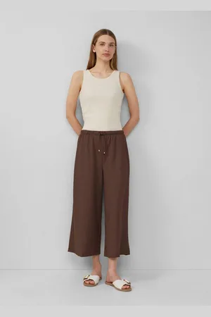 QS by s.Oliver 7/8-Hose Strukturierte Culotte mit Elastikbund - Verkäufer: