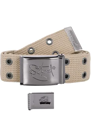 2Stoned Nietengürtel Stoffgürtel Unisex, matte Schnalle Classic, 4 cm breit, 120 cm lang mit Flaschenöffner - Verkäufer: Shop