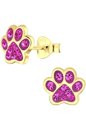 schmuck23 Paar Ohrstecker Kinder Ohrringe Pfote Tatze Hund Katze 925 Silber, Kinderohrringe - Verkäufer:
