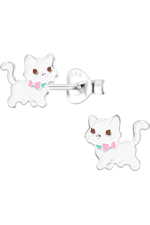schmuck23 Paar Ohrstecker Kinder Ohrringe Katze 925 Silber Mädchen Ohrstecker, echte Silberohrringe - Verkäufer: