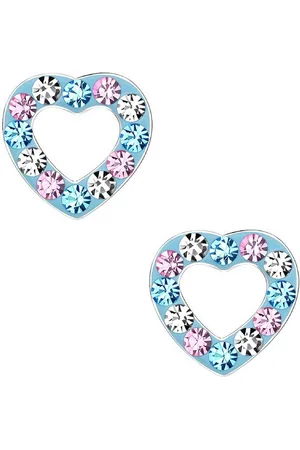 schmuck23 Paar Ohrstecker Kinder Ohrringe Kristall Herz 925 Silber - Verkäufer: