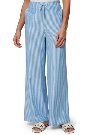 Zero Stoffhose Hose gestreift weites Bein 30 Inch Bindedetail