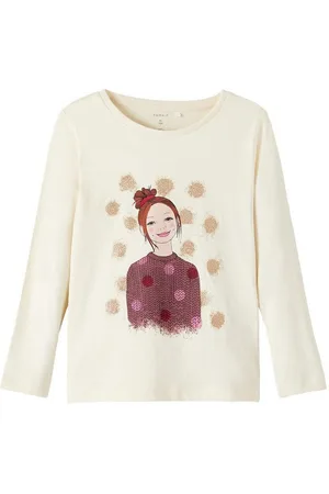 NAME IT Langarmshirt NMFRIKKA LS TOP (1-tlg) Druckmotiv - Verkäufer: Familiennestkindermode
