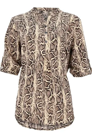 malito more than fashion Schlupfbluse 2310 lockere Bluse Animal Print - Verkäufer: malito
