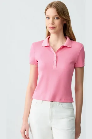 Jimmy Key T-Shirt Gebreid roze T-shirt - Verkäufer: