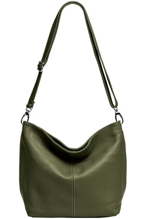 CASPAR Schultertasche Klassische Damen Leder Handtasche - CLASSIC LINE - Modell No.803, elegant, robust & unempfindlich - 100% Echtleder - Handmade in Italy - Verkäufer: & SIKORA