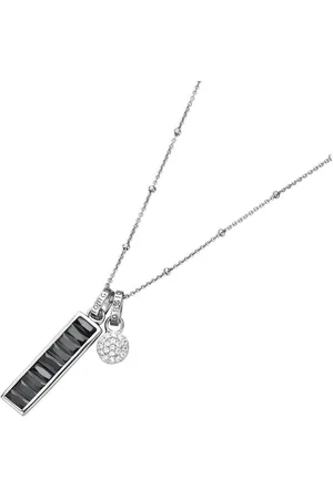 Giorgio Martello Kette mit Anhänger mit Anhänger 2-teilig, Zirkonia weiß und , Silber 925