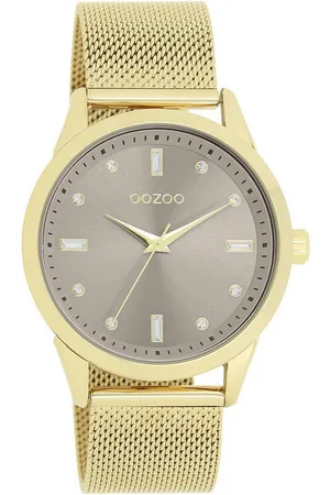 Oozoo Quarzuhr Damenuhr C11357 Taupe Zirkonia Meshband IP-Gold 40 mm C11357 - Verkäufer: Jäckle Uhrenhandel e.K.