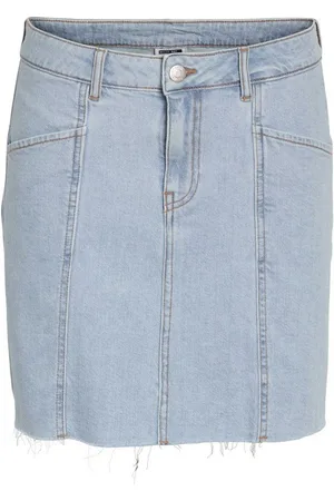 Noisy May Sommerrock Stylischer Denim mit Fransensaum und Five-Pocket-Design NMNINE NW SHORT SKIRT AZ432LB - Verkäufer: ARIZONAS