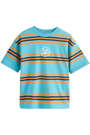 Next T-Shirt Relaxed Fit Kurzarm-T-Shirt mit Streifen (1-tlg) - Verkäufer: Germany GmbH