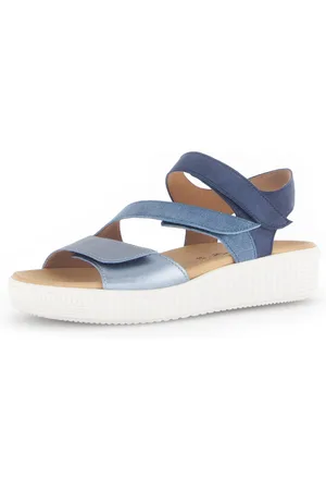 Gabor Keilsandalette, Sommerschuh, Riemchensandale mit regulierbaren Klettriemchen