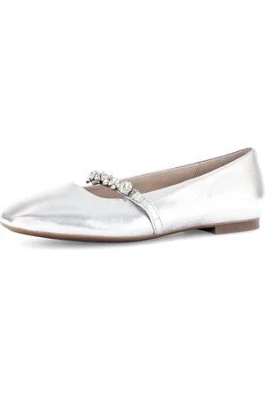 Gabor Ballerina, Blockabsatz, Bequemschuh, Flats mit funkelnden Schmucksteinen