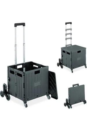 Relaxdays Einkaufstrolley klappbar + Deckel 8 Rad, - Verkäufer: