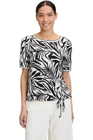 Betty Barclay Kurzarmshirt Casual-Shirt mit Tunnelzug (1-tlg) Rippbündchen