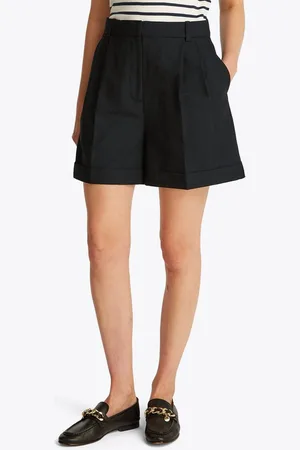 Tommy Hilfiger Shorts LINEN MIX PLEATED SHORT mit Falten,kühlendes Premium Leinen