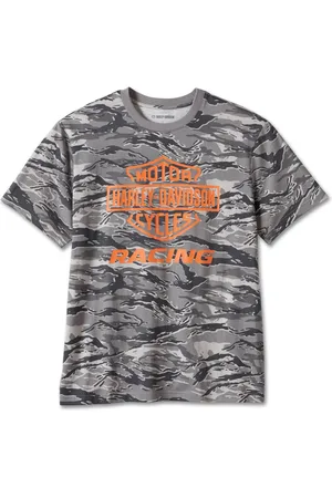 Harley davidson T-Shirt Herren Racing Camo Bar & Shield Logo Tee Shirt Kurzarm Biker Oberteil - Verkäufer: Kiel eCom