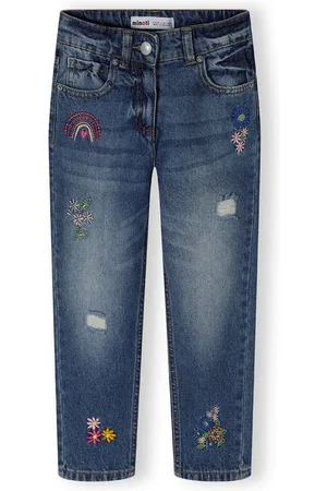Minoti Regular-fit-Jeans Jeanshose mit Stickerei (12m-8y) - Verkäufer: