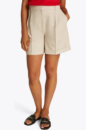 Tommy Hilfiger Shorts LINEN MIX PLEATED SHORT mit Falten,kühlendes Premium Leinen