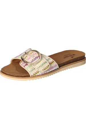 Mustang Pantolette, Flats, Sommerschuh, Sandale in Flechtoptik