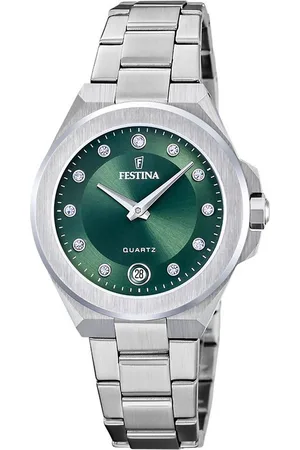 Festina Quarzuhr Mademoiselle F20700/4, Armbanduhr, Damenuhr, Edelstahlarmband, analog, Tag, Zirkonia (synth)