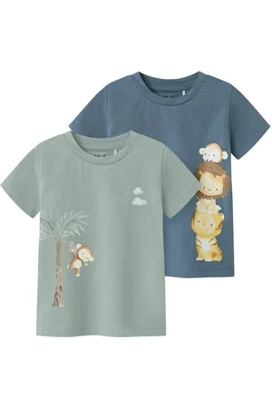 NAME IT Kurzarmshirt NBMHARRISON 2P SS TOP BOX (Packung, 2-tlg)