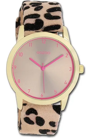 Oozoo Quarzuhr Leder Damen Uhr Analog Quarzuhr, (Analoguhr), Damenuhr Lederarmband beige, , rund, mittel (ca. 38mm) - Verkäufer: Fit4Style Silberschmuck - IMPPAC