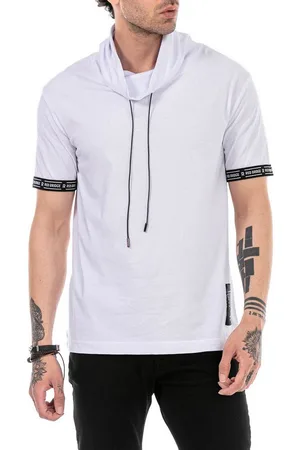 Redbridge T-Shirt mit Schalkragen – Regular Fit, Tunnelzug, Logo-Details - Verkäufer: ChillDeal