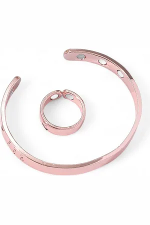 Eyecatcher Armreif Set Armreif und Ring mit Magneten Rosé glänzend - Verkäufer:
