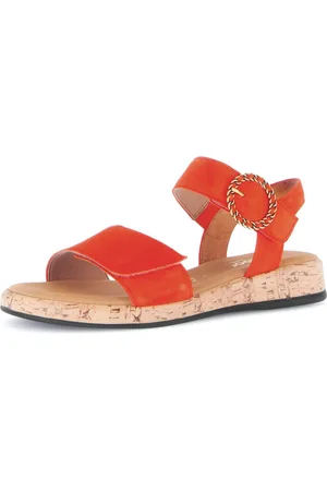Gabor RHODOS Keilsandalette, Riemchensandale, Komfortschuh, Sommerschuh mit hübscher Zierschnalle