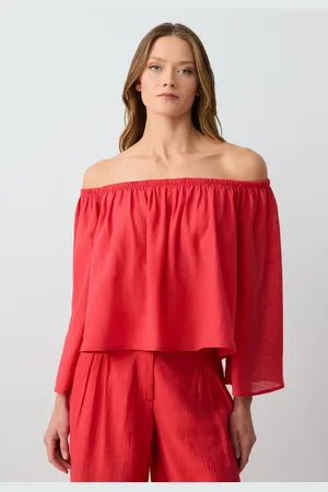 Jimmy Key Blusentop Geweven rode blouse - Verkäufer: