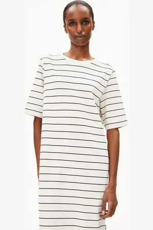 Armedangels Jerseykleid XELINAA FINE STRIPE Damen Heavyweight Jerseykleid aus recyceltem Baumwoll Mix - Verkäufer: