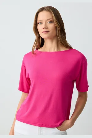 Jimmy Key T-Shirt Losvallend off-the-shoulder roze T-shirt - Verkäufer: