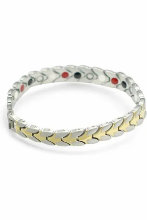 Eyecatcher Armkette Magnet Kettenarmband in Silber Gold. Kettenglieder (kein Set) - Verkäufer: